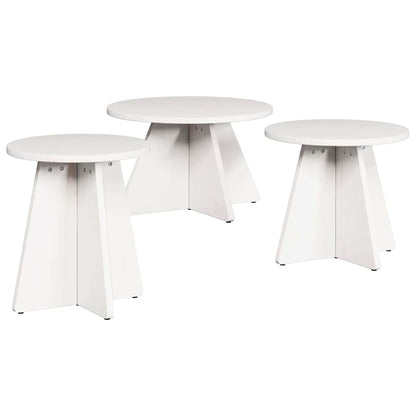 Tavolino da salotto 3 pcs Bianco