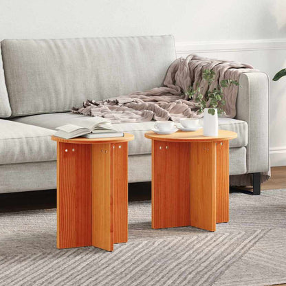Tavolino da salotto 2 pcs Marrone cerato | homemem39