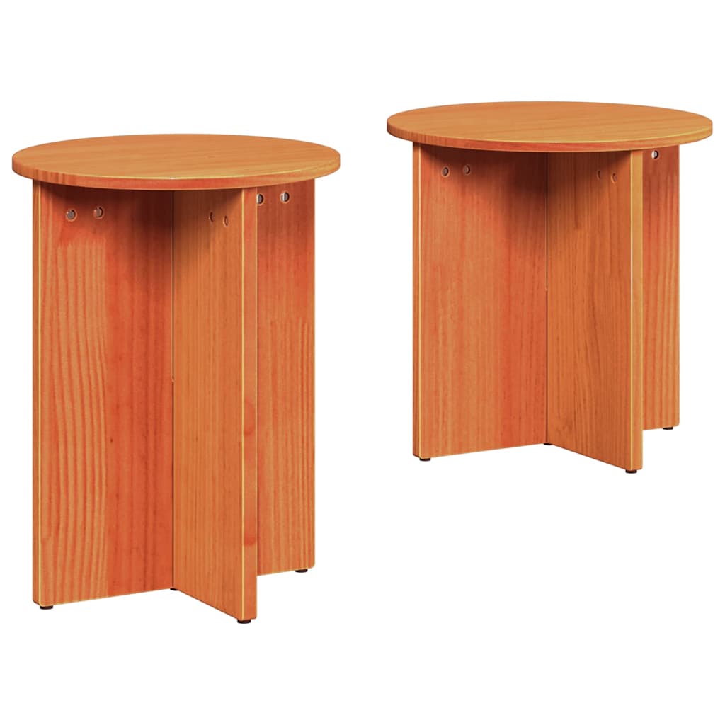Tavolino da salotto 2 pcs Marrone cerato | homemem39