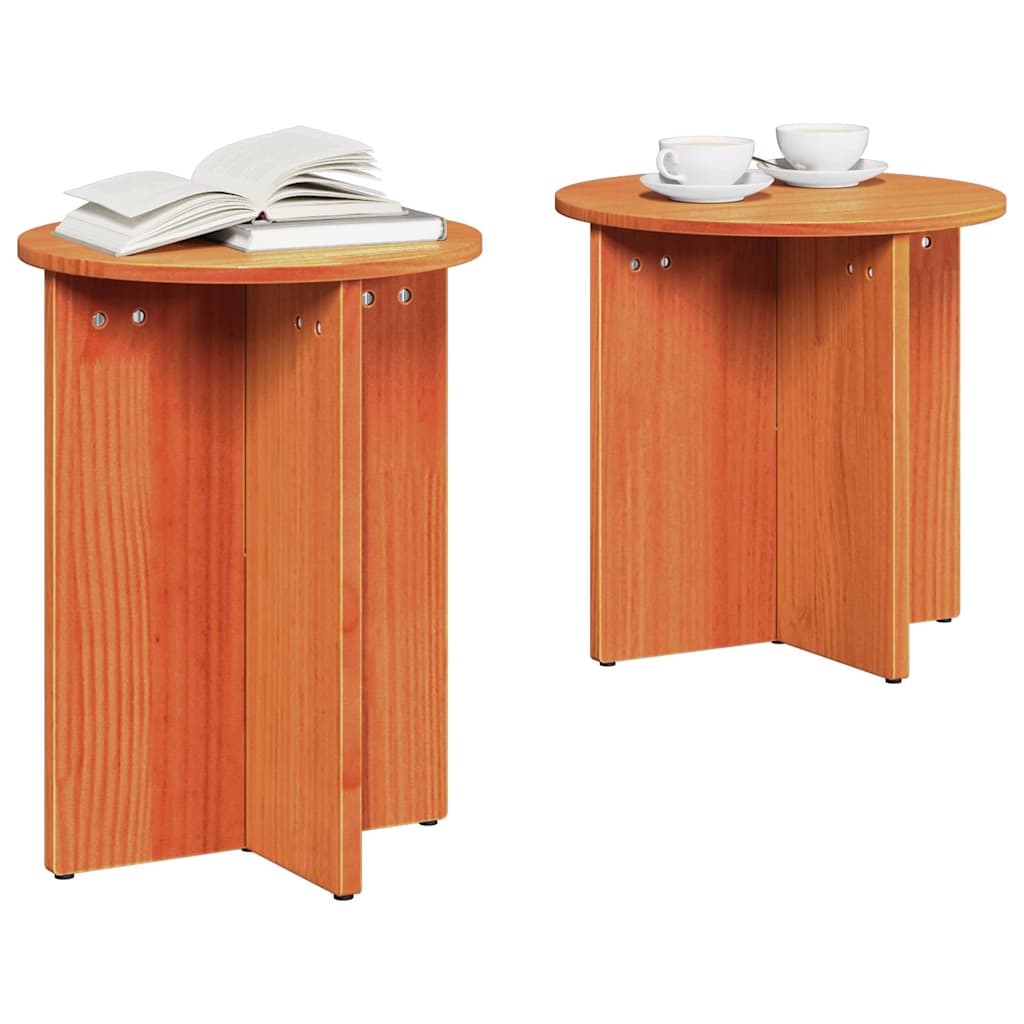 Tavolino da salotto 2 pcs Marrone cerato | homemem39