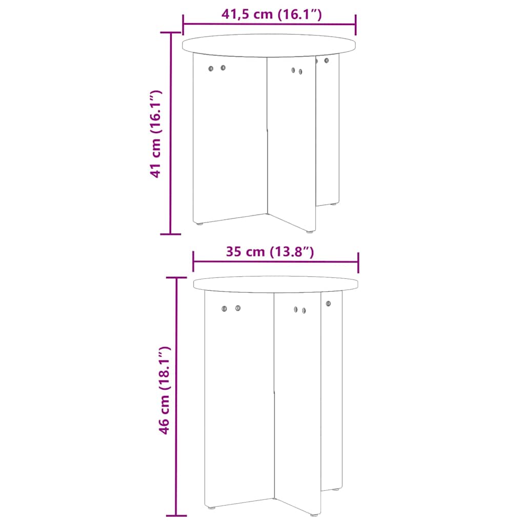 Tavolino da salotto 2 pcs Marrone cerato | homemem39
