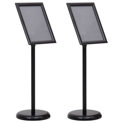 Supporti per poster 2 pcs Nero 32.5 x 24 x 78 cm