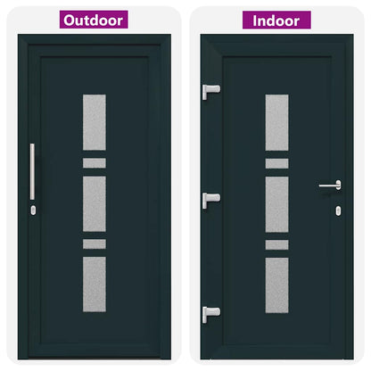 Porta d'ingresso Antracite PVC