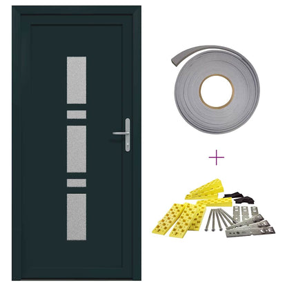 Porta d'ingresso Antracite PVC