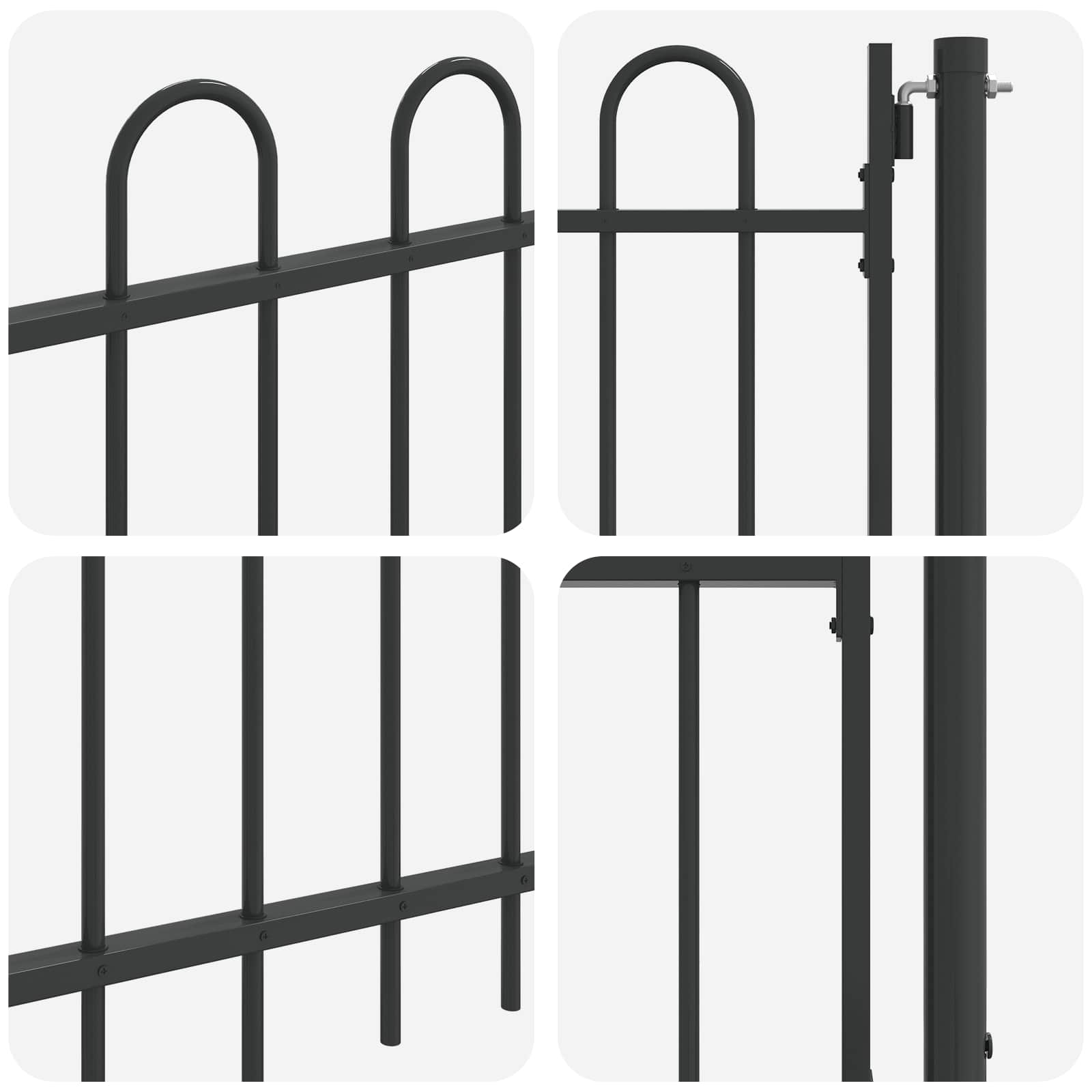 Cancello per recinzione BOXTEL 103 x 124,5 cm | homemem39