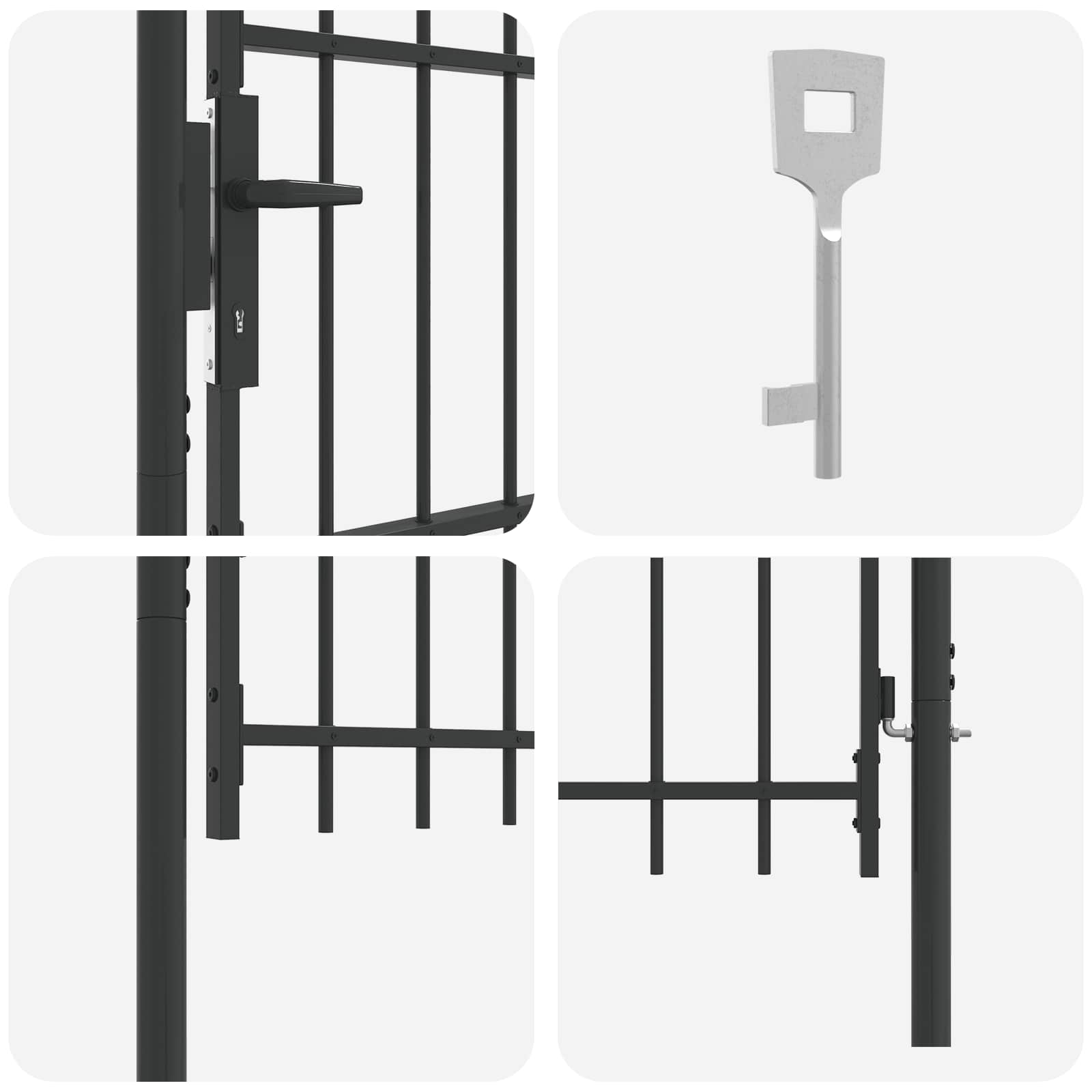 Cancello per recinzione BOXTEL 103 x 124,5 cm | homemem39