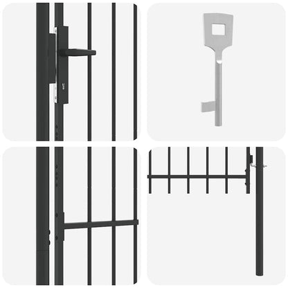 Cancello per recinzione Grigio 100 x 150 cm