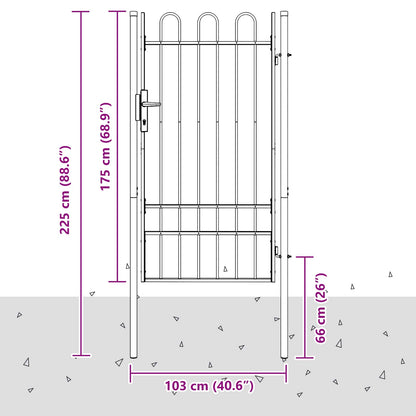 Cancello per recinzione BOXTEL 103 x 225 cm | homemem39