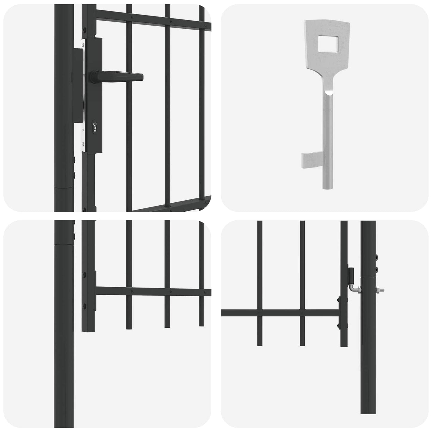 Cancello per recinzione BOXTEL 103 x 124,5 cm | homemem39
