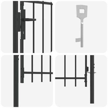 Cancello per recinzione Grigio 100 x 100 cm
