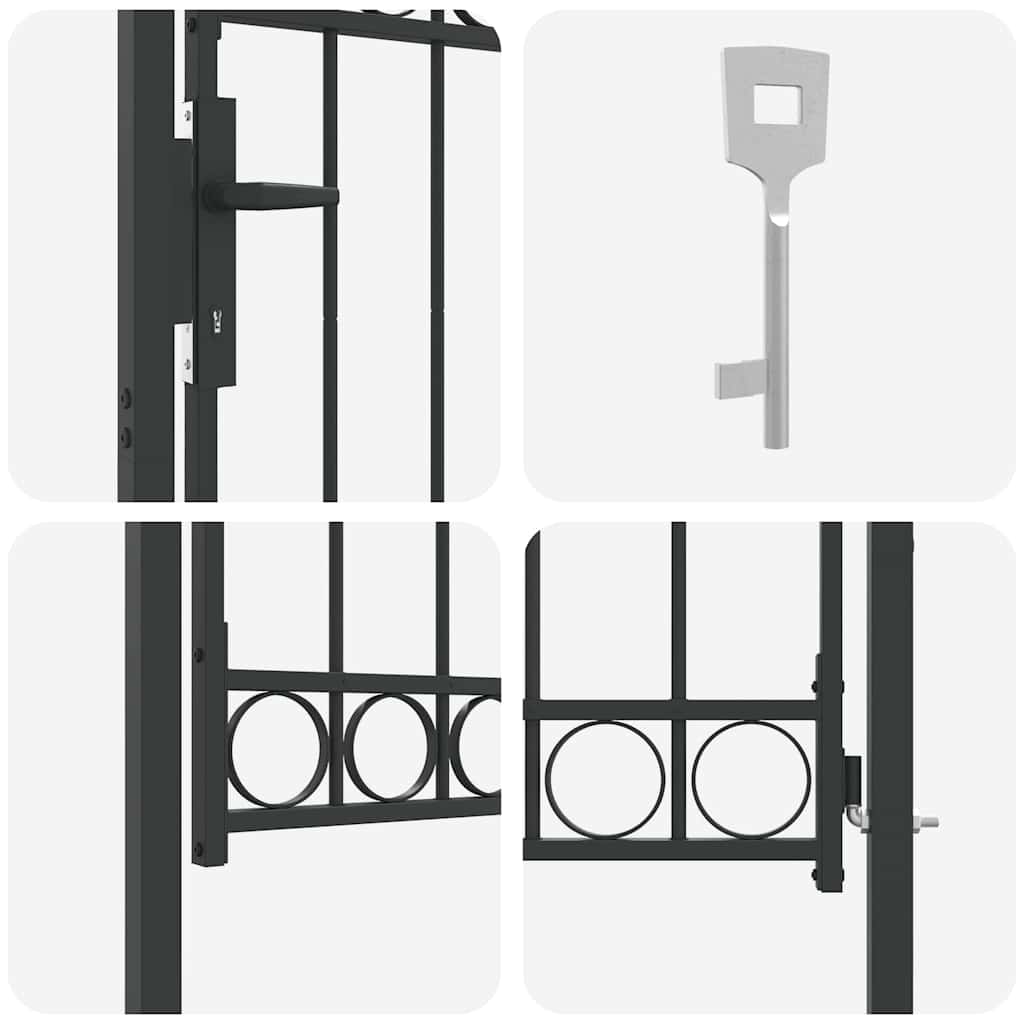 Cancello per recinzione Grigio 100 x 125 cm