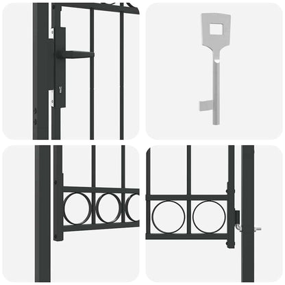 Cancello per recinzione Grigio 100 x 125 cm