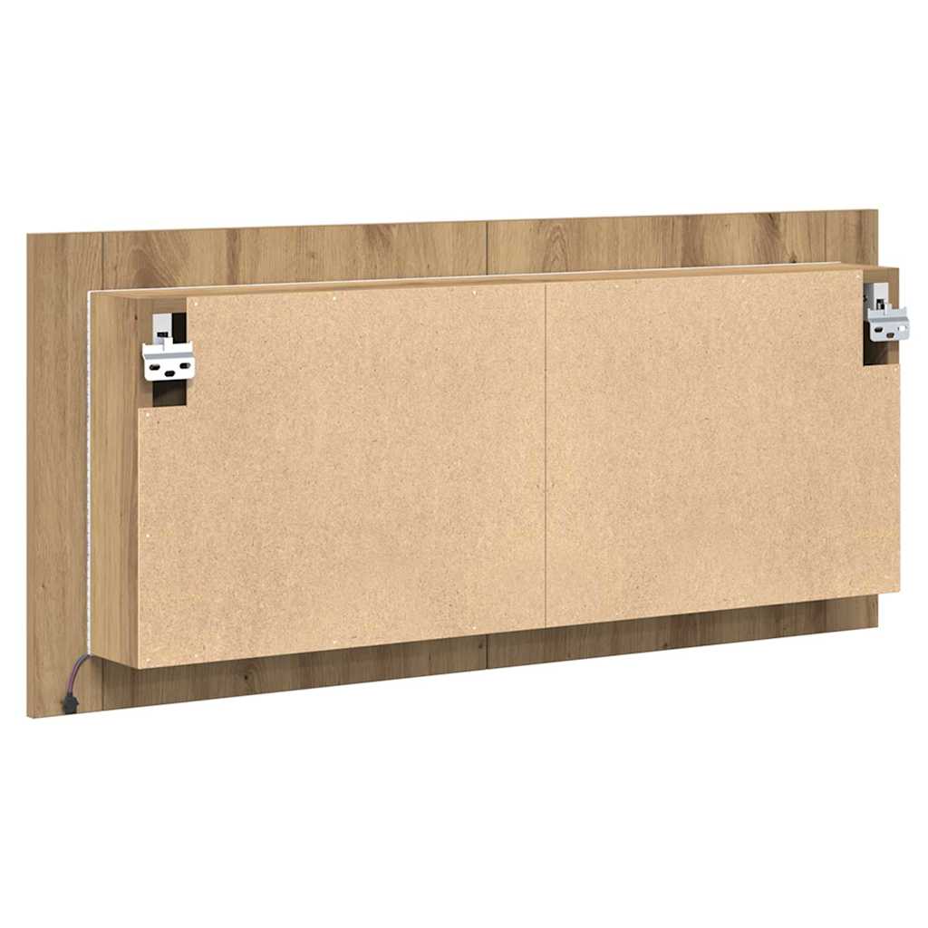 Armadio Specchio LED Rovere artigianale 100 x 12 x 45 cm | homemem39