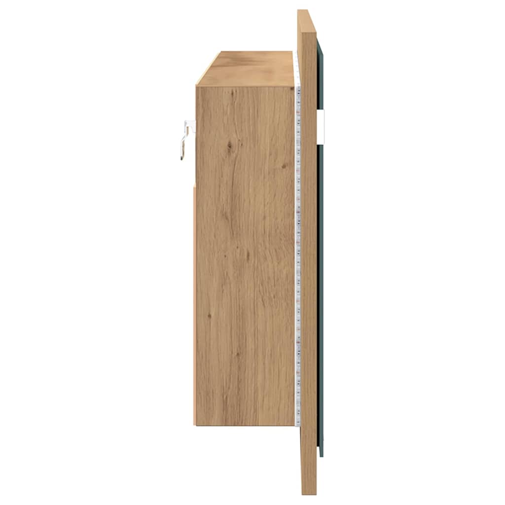 Armadio Specchio LED Rovere artigianale 100 x 12 x 45 cm | homemem39