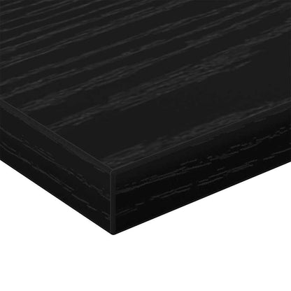 Scaffale 4 pcs Nero 40 x 10 x 1.5 cm Legno multistrato