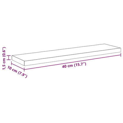 Scaffale 4 pcs Nero 40 x 10 x 1,5 cm Legno multistrato | homemem39