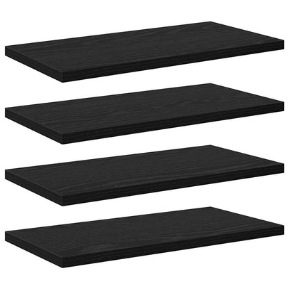 Scaffale 4 pcs Nero 40 x 20 x 1.5 cm Legno multistrato