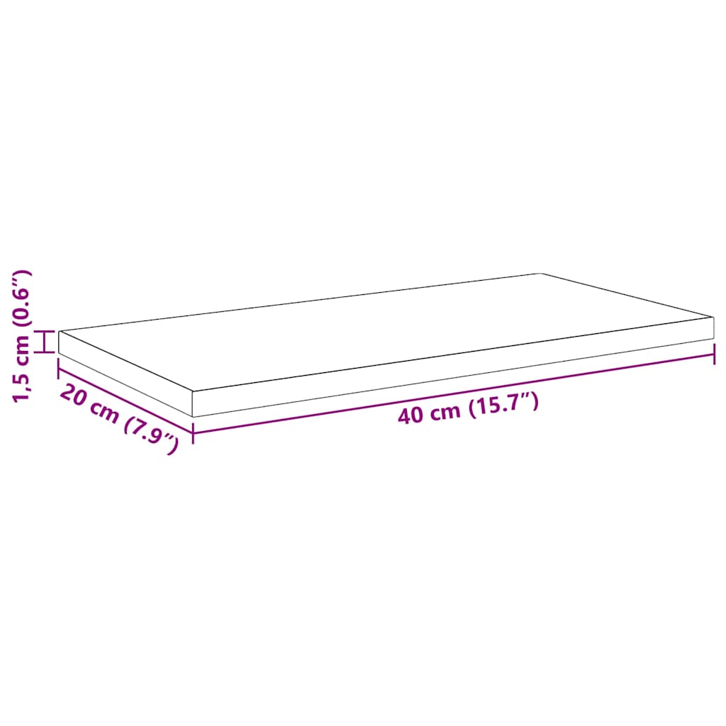 Scaffale 4 pcs Nero 40 x 20 x 1,5 cm Legno multistrato | homemem39