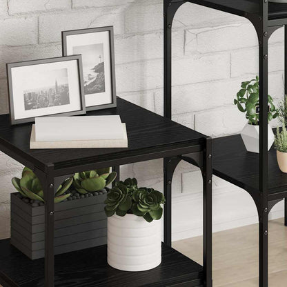 Scaffale 4 pcs Nero 40 x 40 x 1.5 cm Legno multistrato