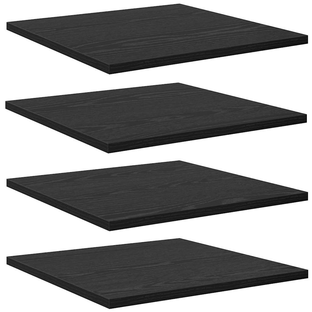 Scaffale 4 pcs Nero 40 x 40 x 1.5 cm Legno multistrato