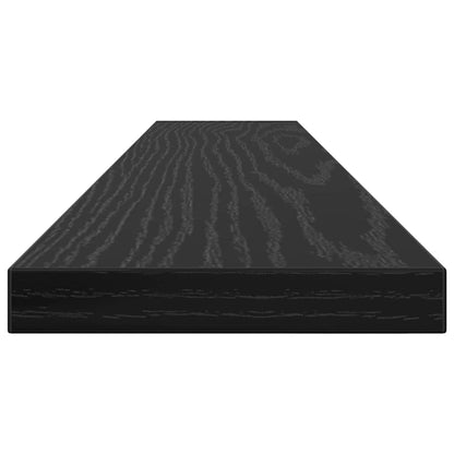 Scaffale 4 pcs Nero 60 x 10 x 1.5 cm Legno multistrato