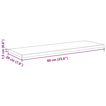 Scaffale 4 pcs Nero 60 x 20 x 1.5 cm Legno multistrato