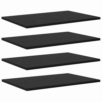 Scaffale 4 pcs Nero 60 x 40 x 1.5 cm Legno multistrato