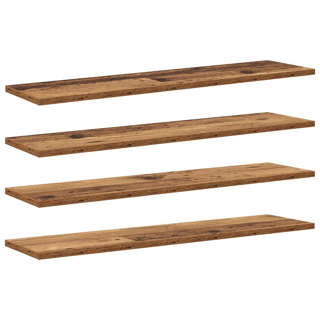 Scaffale 4 pcs Marrone 80 x 20 x 1.5 cm Legno multistrato