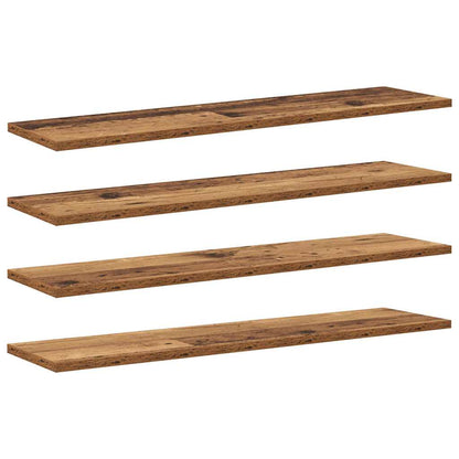 Scaffale 4 pcs Marrone 80 x 20 x 1.5 cm Legno multistrato