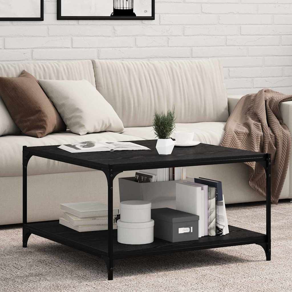 Scaffale 4 pcs Nero 80 x 40 x 1.5 cm Legno multistrato