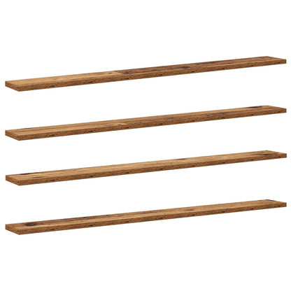 Scaffale 4 pcs Marrone 100 x 10 x 1.5 cm Legno multistrato