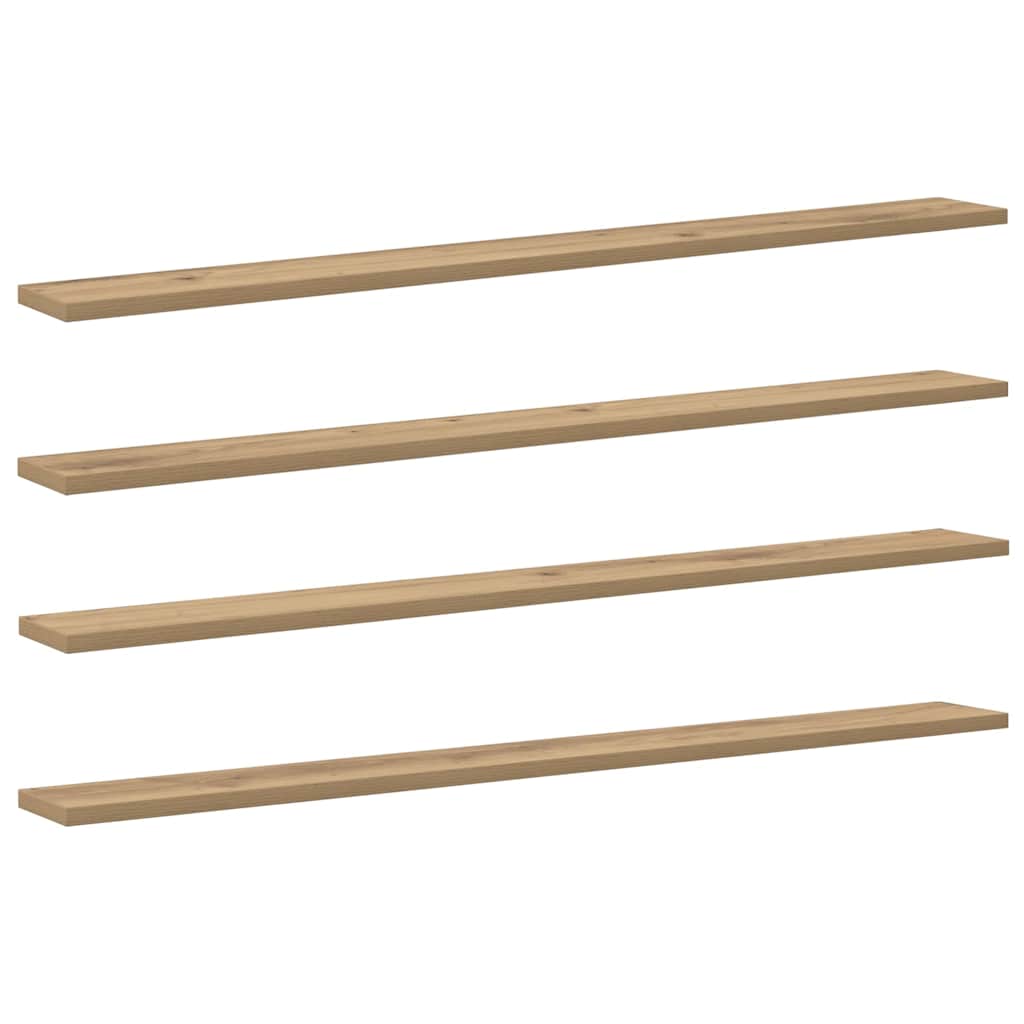 Scaffale 4 pcs Marrone 100 x 10 x 1.5 cm Legno multistrato