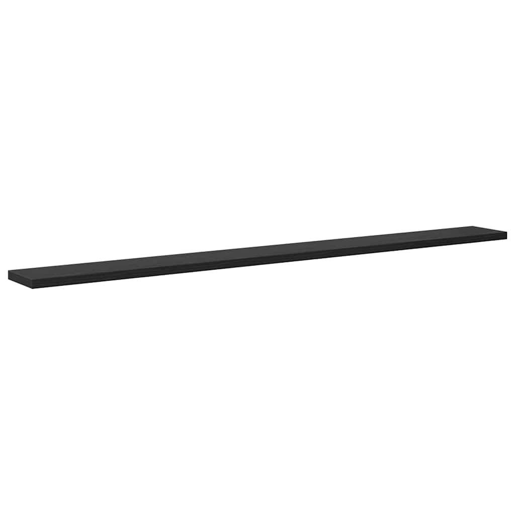 Scaffale 4 pcs Nero 100 x 10 x 1,5 cm Legno multistrato | homemem39
