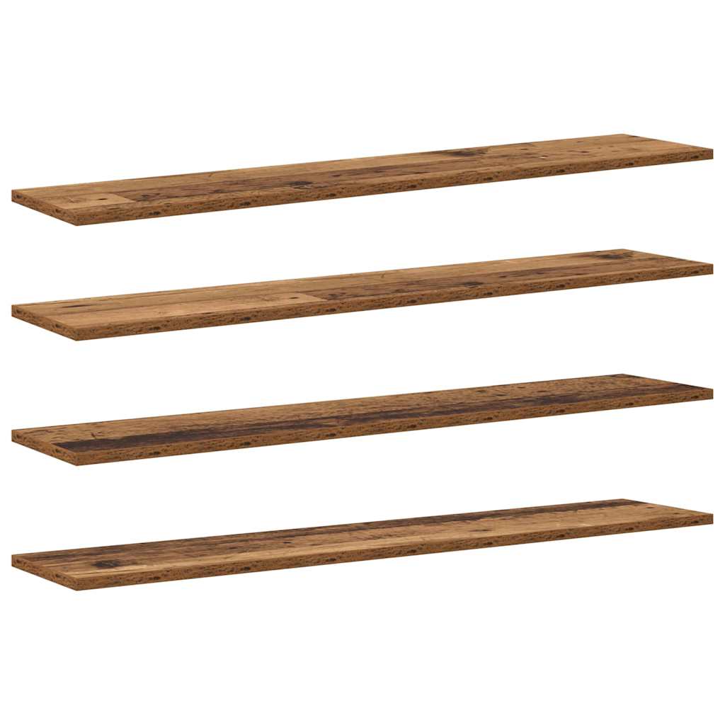 Scaffale 4 pcs Marrone 100 x 20 x 1.5 cm Legno multistrato