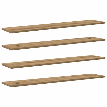 Scaffale 4 pcs Marrone 100 x 20 x 1.5 cm Legno multistrato