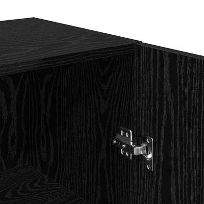 Mobile TV da Muro Rovere nero Legno multistrato