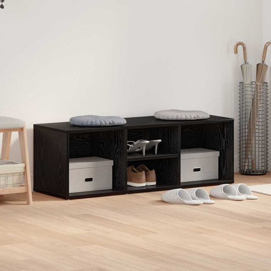 Párnázott tárolópad Rovere nero 102 x 35 x 35 cm