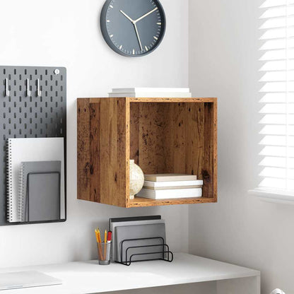 Armadietto a muro con lo scaffale Legno vecchio 37 x 37 x 37 cm