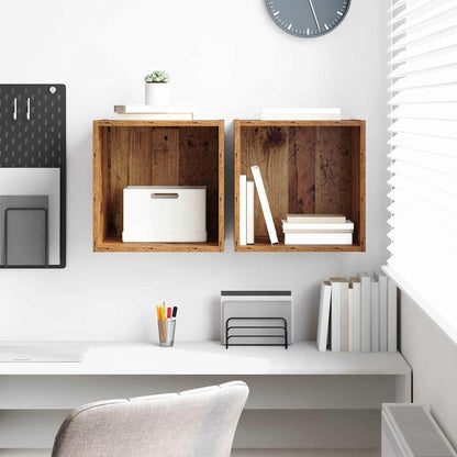 Armadietto a muro 2 pcs Legno vecchio 37 x 37 x 37 cm