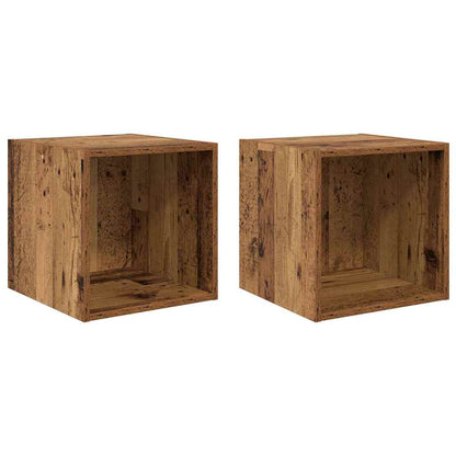 Armadietto a muro 2 pcs Legno vecchio 37 x 37 x 37 cm