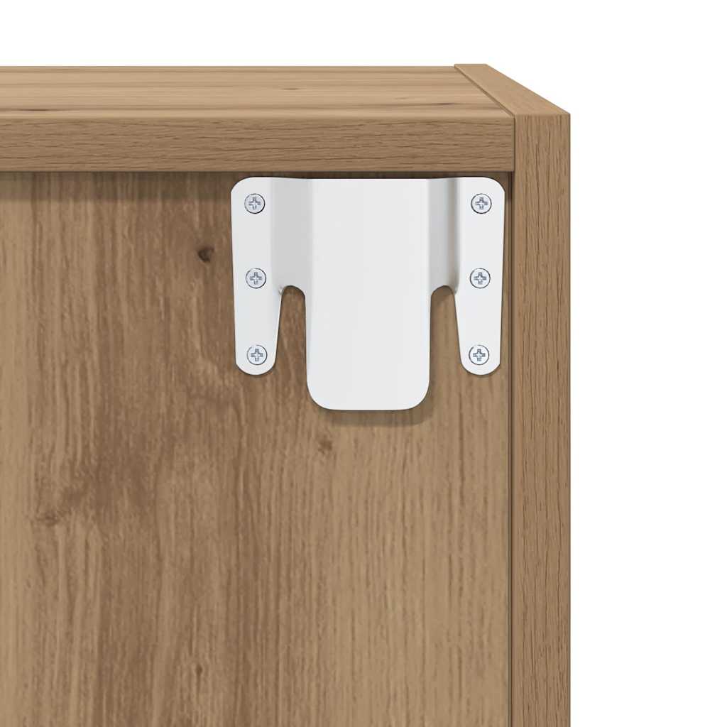 Armadietto a muro A parete 2 pcs Rovere artigianale | homemem39