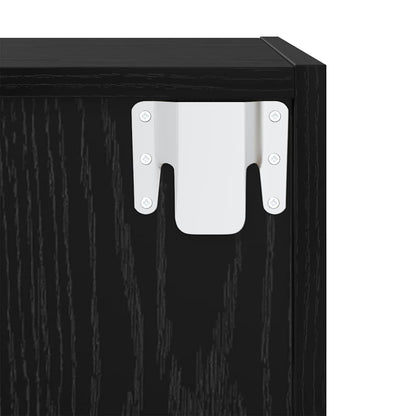 Armadietto a muro 2 pcs Rovere Nero 37 x 37 x 37 cm | homemem39