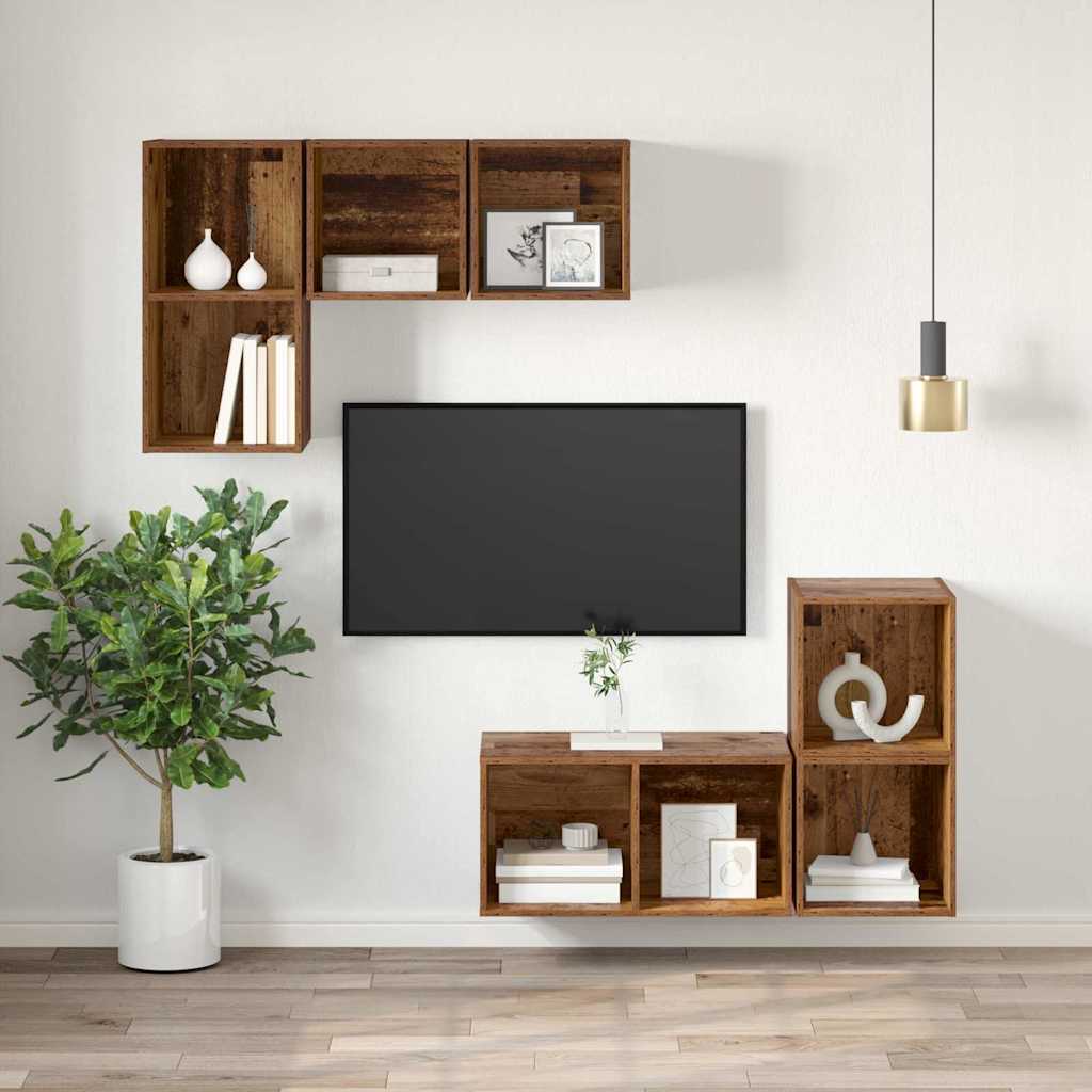 Mobile TV Legno vecchio 37 x 37 x 72 cm Legno multistrato