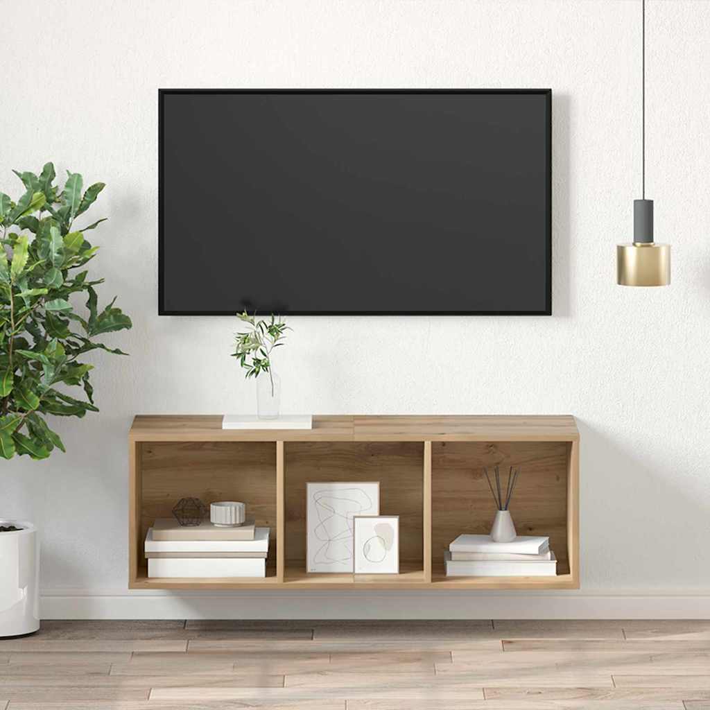 Mobile TV rovere artigianale 37 x 37 x 107 cm Legno multistrato