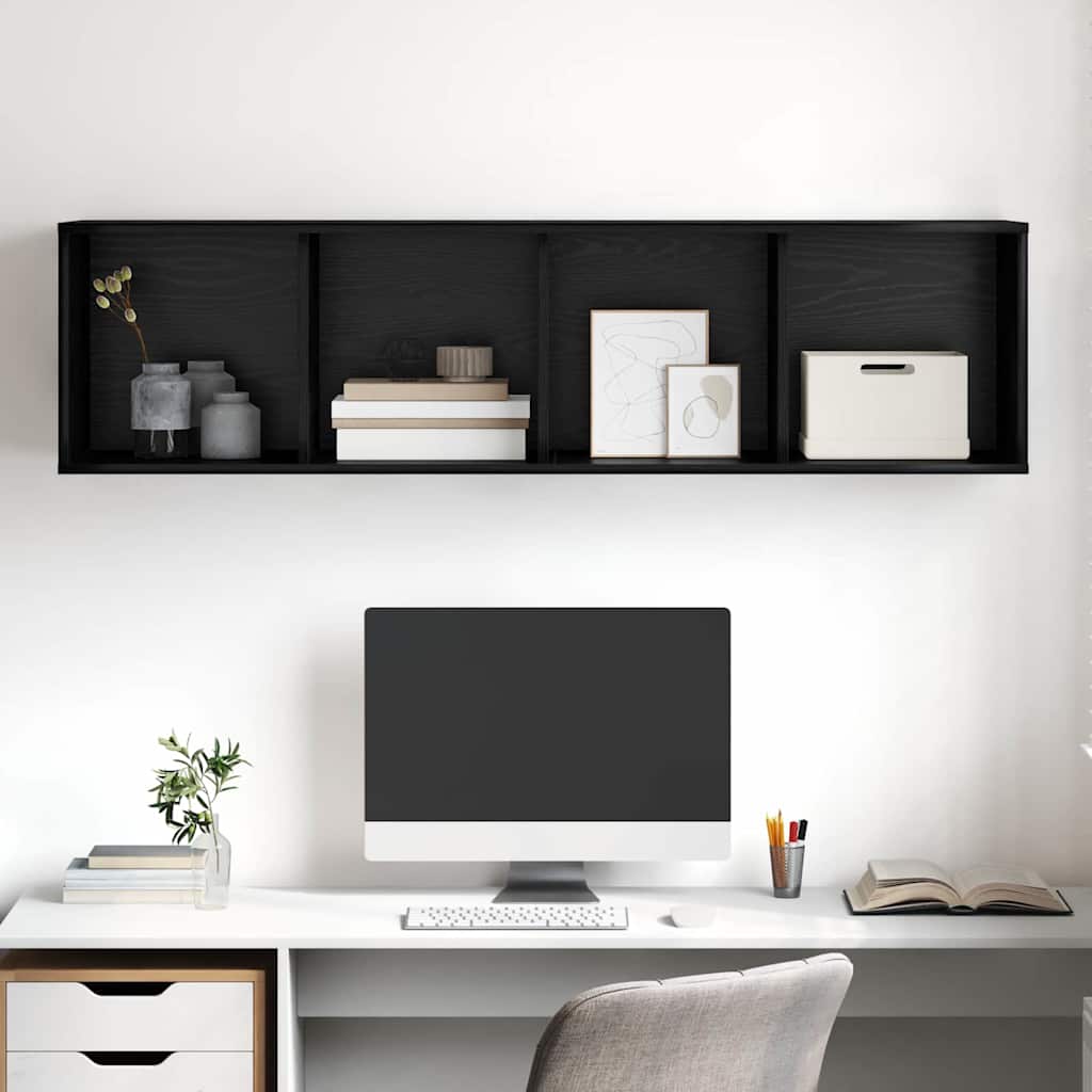 Mobile TV Rovere nero 37 x 37 x 142.5 cm Legno multistrato