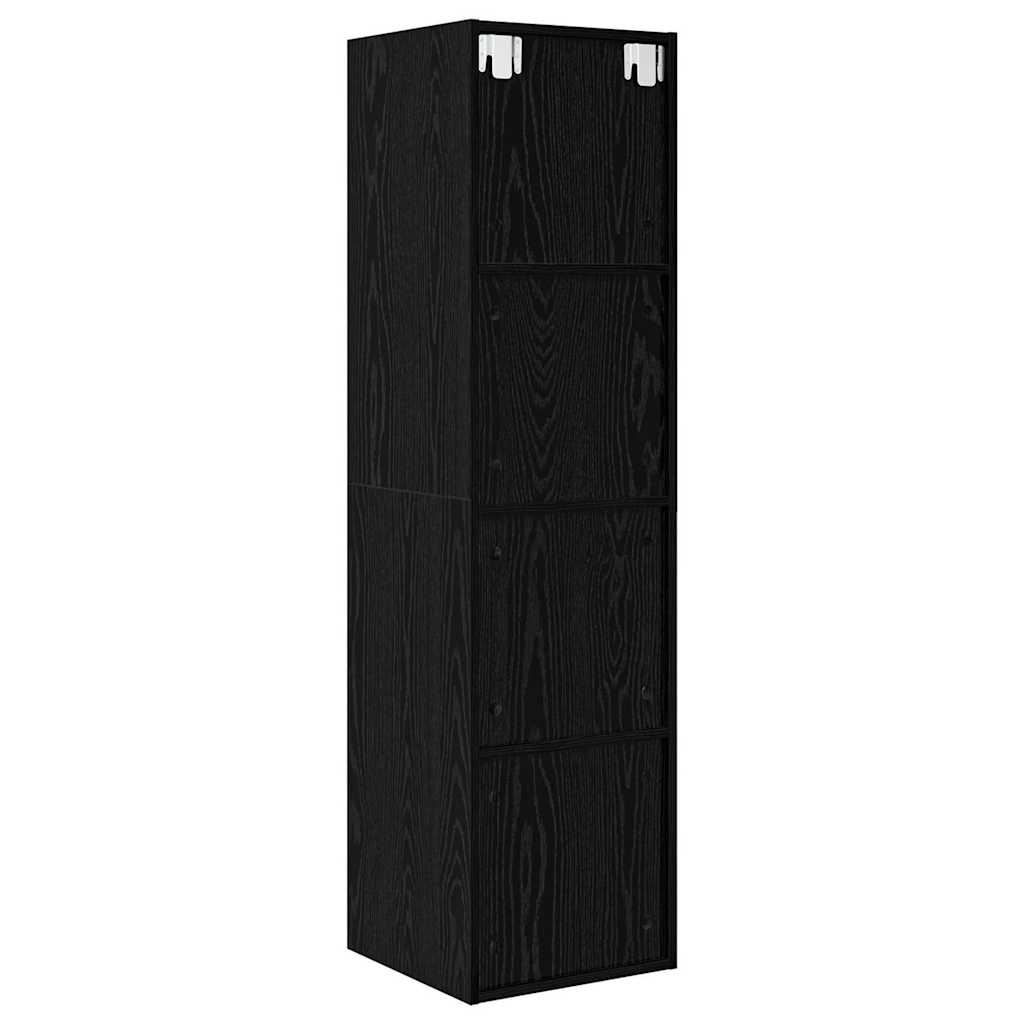 Mobile TV Rovere nero 37 x 37 x 142.5 cm Legno multistrato