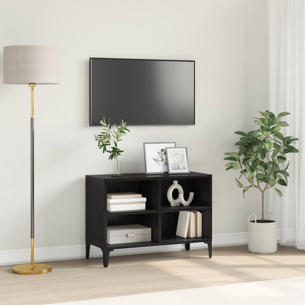 Mobile TV Nero 69.5 x 30 x 50 cm Legno multistrato