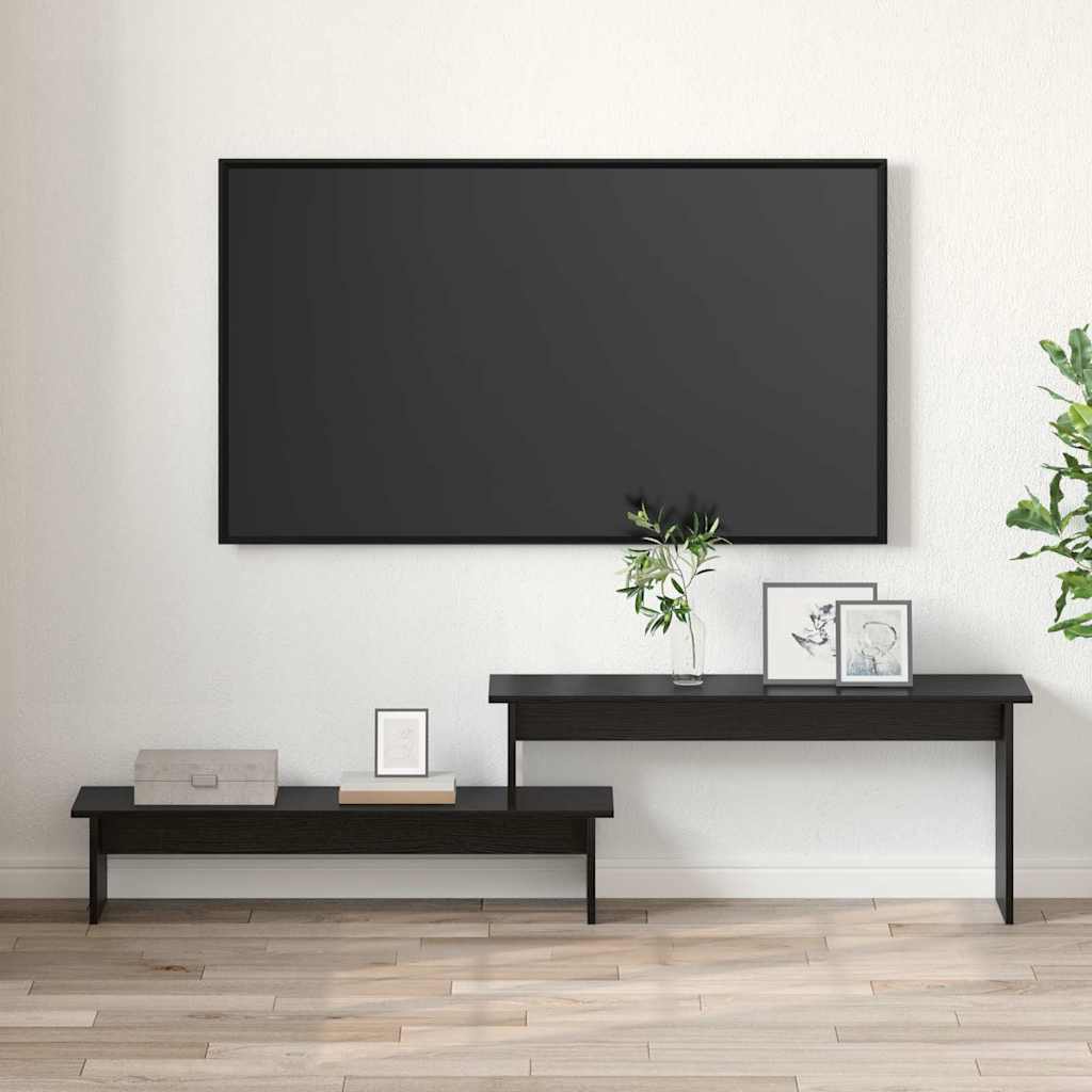 Mobile TV Rovere nero 180 x 30 x 43 cm Legno multistrato