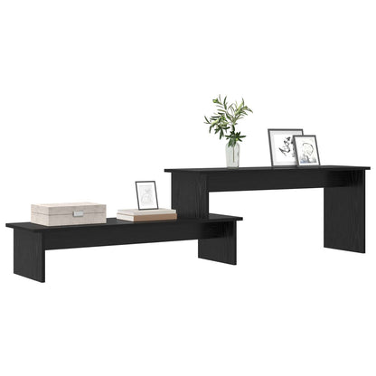 Set mobile TV Rovere Nero 180,5 x 30 x 43 cm Legno multistrato