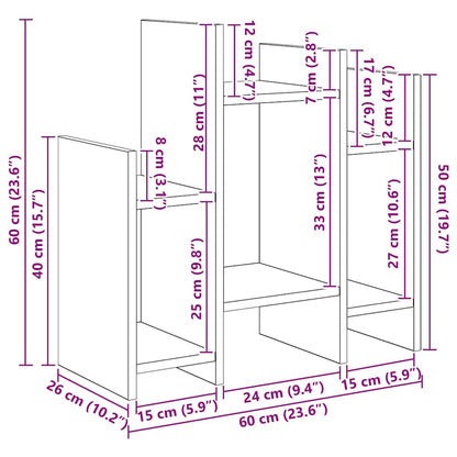 Mobile laterale Legno vecchio 60 x 26 x 60 cm Legno multistrato